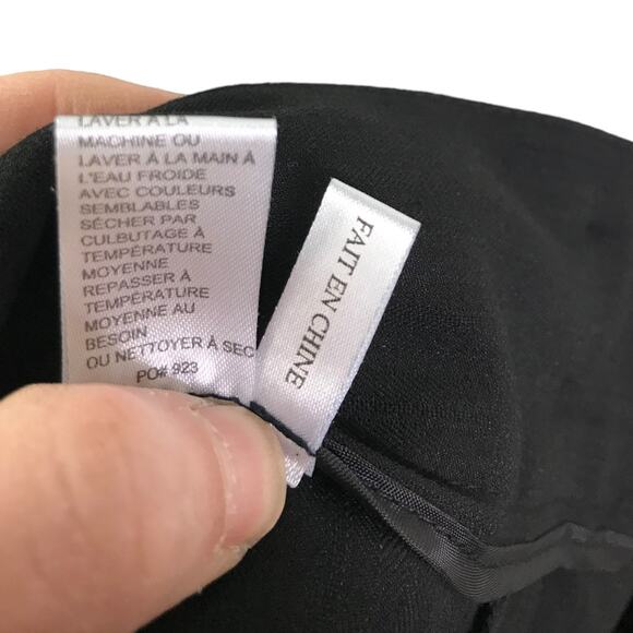 Amanda + Chelsea Pants Womens 0 Black Pinstriped Straight‎ Leg Stretch Mid-Rise - Picture 8 of 8